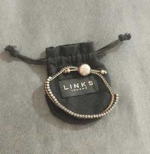 Brazalete de Amistad Clásico Cordón Eslabones Genuinos de Plata de Ley 925 de Londres - Imagen 1 de 7