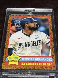 2025 Topps Heritage Color of the Year #395 Teoscar Hernandez Dodgers /76 - Picture 1 of 6