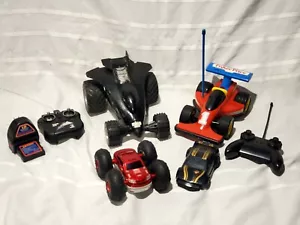 Vintage Modern RC Car Lot 4 Cars 8 Pc Untested AS IS Tyco Kidco Fischer Price  - Picture 1 of 14