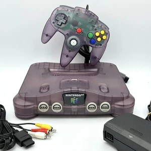 NEW Nintendo 64 N64 Limited Clear Atomic Purple Custom Console Bundle Funtastic - Picture 1 of 10