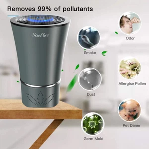 Mini Portable Air Purifier Desktop-True HEPA Filter Cleans Air,Home,Office Use - Picture 1 of 12