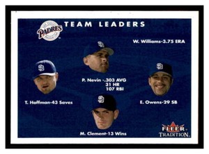 2001 Fleer Tradition #436 PHIL NEVIN TREVOR HOFFMAN San Diego Padres