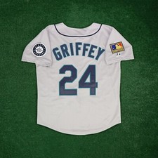 Ken Griffey Jr. 1994 Seattle Mariners Men's Road Grey Jersey w/ MLB 125th Patch