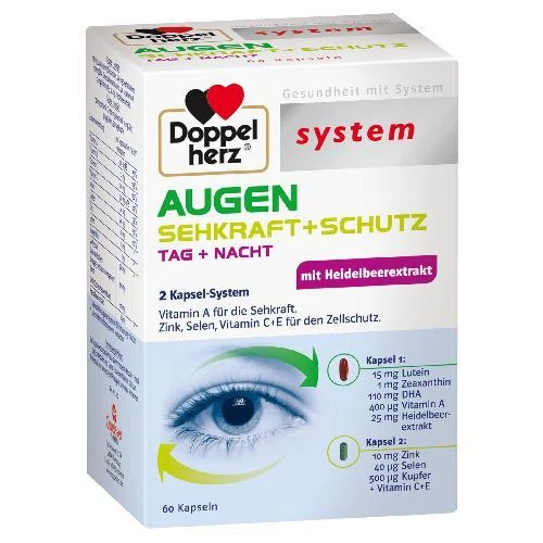 QUEISSER PHARMA GMBH & CO. KG DOPPELHERZ SYSTEM AUGEN SEHKRAFT + SCHUTZ 60ST 4260465