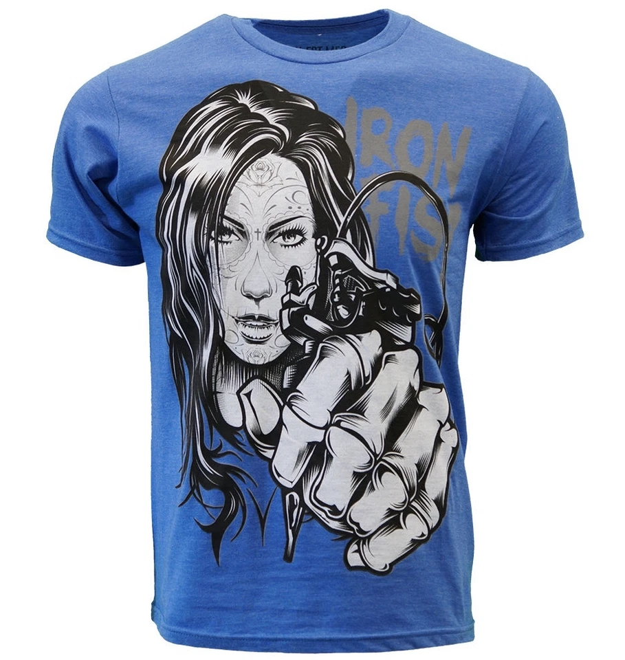 IRON FIST T SHIRT ROSA MEN BLUE T SHIRT (M) - Image 1 of 1