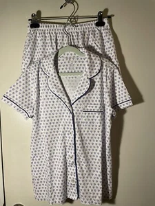 Roller Rabbit Polo Pajamas Lavender Hearts Sz XS EUC - Picture 1 of 14