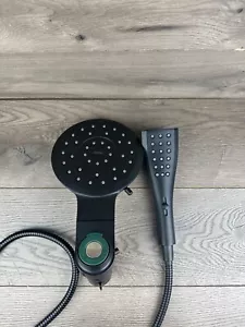 Moen 220C3EPBL Verso Matte Black Rainshower Handshower Combo Pack Multi Function - Picture 1 of 16