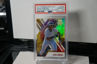 JESUS SANCHEZ 2017 Elite Extra Edition Status Die Cut Tie Dye PSA 10 #'d 9/10 RC - Image 1 of 3