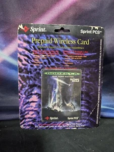 Vtg 90s Sprint Prepaid Wireless Godzilla 1999 Movie Card Cell Phone Rare New MOC - Picture 1 of 2