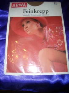 RAR Vintage Feinstrümpfe Arwa Damenstrümpfe Gr. II braun Straps Strümpfe OVP - Bild 1 von 2