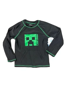 Minecraft Black and Green UPF 50+ Sun Shirt Boys Size 4T - Picture 1 of 1