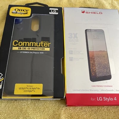 Funda protectora de pantalla gratuita OtterBox Commuter Series para LG Stylo 4 + negra Foto 1 de 4