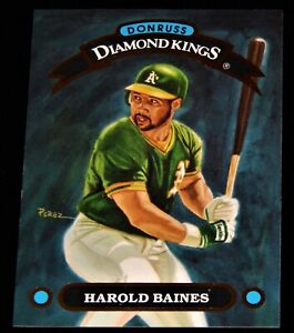 Vintage Baseball Cards, 1992, MLB, DONRUSS, OAKLAND A's, Harold Baines, # DK-14