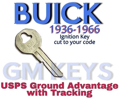 1936-1966 GM Buick Ignition Key Cut to Code 8501-8750 - Image 1 of 3