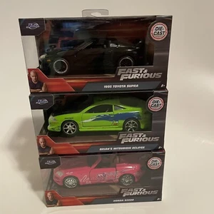 Lot of  3 JADA Fast & Furious 1:32 Diecast Cars Supra Eclipse S2000 - Picture 1 of 5