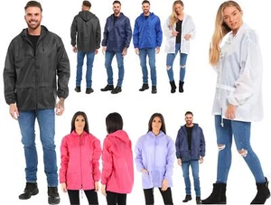 Chaqueta Cagoule Unisex Impermeable Manga Larga Cremallera Con Capucha Impermeable Chaqueta - Imagen 1 de 19
