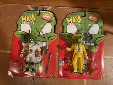 The Mask Animated Series Figurines Wild Wolf Mask And Ninja Mask 1997 Unopened