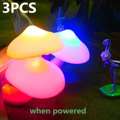 Lámpara de noche de setas coloridas LTD 3 piezas lámpara de sensor inteligente lámpara de noche decoración del hogar Foto 1 de 4