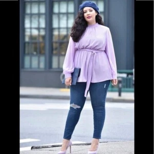 Blusa túnica Lane Bryant chica con curvas X cinturón 22 - Imagen 1 de 7