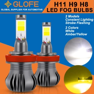 Dual Color Yellow 3000K White 6000K Strobe Switchback H11 H16 H8 LED Fog Light - Picture 1 of 12