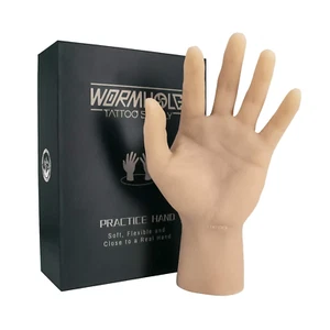 ITATOO Silicone Tattoo Practice Hand with Short Arm Dummy Fake Skin for Artists - Picture 1 of 12