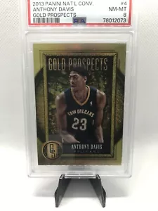 2013-2014 Panini Gold Standard Anthony Davis Gold Prospects/49 Pelicans PSA 8 - Imagen 1 de 3