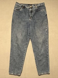 Bill Blass Womens Size 16* Tapered Fit Easy Fit 100% Cotton Denim Blue Jeans - Picture 1 of 9