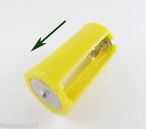 10 1.5V Parallel Battery Adapter Holder Case Box Convert 3 AA To 1 D Size Yellow - Picture 1 of 3