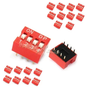 20 x 4 Position Way Slide Style DIP Switch 2.54mm Pitch Gold Tone 8 Pin PCB Code - Bild 1 von 1