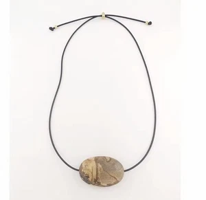 Dendritic jasper Large Bean Design Necklace, $250 - Picture 1 of 9