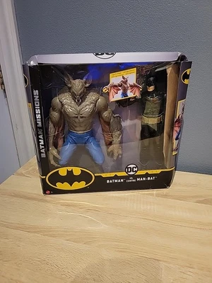 Batman Missions Batman Vs Homem-Morcego Pacote com 2 Figuras de Ação Herói vs Vilão Brinquedo de Brincar - Imagem 1 de 4