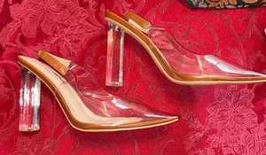 Fashion Nova Takeover Clear Heels Size 7 - Picture 1 of 8