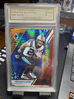 2021 Panini Phoenix - Christian McCaffrey #18 Fire Burst GEM-MT 10 - Image 1 of 2