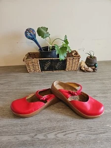 Tatami BIRKENSTOCK Olivia rot Leder Mary Jane Clogs Pantoletten Slipper Schuhe 41 10 - Bild 1 von 14