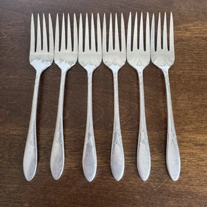 Set of 6 Oneida Salad Forks Community Silver LADY HAMILTON Silverplate 1932 - Picture 1 of 8