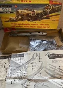 Lindberg Boeing B-17G Bomber 1:64 Model kit 525:249 - Rare 1957 partially built - Picture 1 of 22