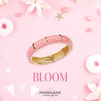 Park Lane BLOOM in Bubblegum Pink Enamel Stretch Bangle NIB - Image 1 of 4
