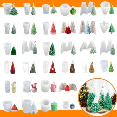 KOPPER-24 3D Silikonform Kerzenform Weihnachten Form Kerzen Gießform Weihnachtsbasteln DIY