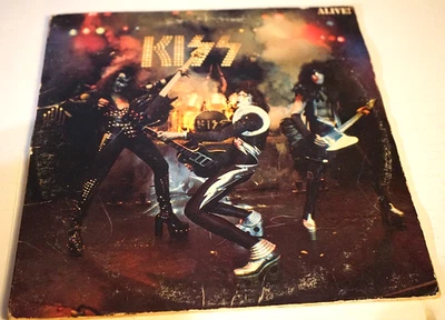 Kiss Alive! 2-LP Casablanca NBLP 7020 1976 Santa Maria Pressing Blue Label VG - Image 1 of 4