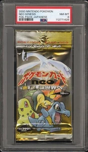 2000 Nintendo Pokemon Neo Genesis Japanese Foil Sealed Pack PSA 8 NM-MT - Picture 1 of 2