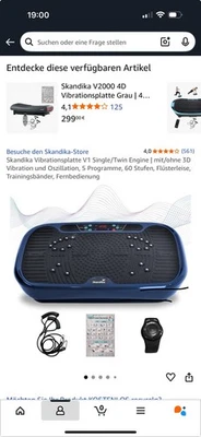 Skandika Home Vibration Plate V1 Twin Engine Vibrationsplatte blau B-Ware - Bild 1 von 4