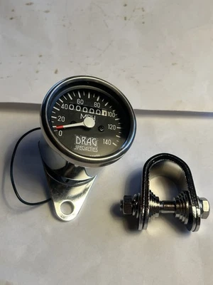 Harley Davidson 2:1 Ratio Mini Speedometer Drag Specialties DS-244131 12MM 52-94 - Image 1 of 2