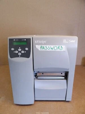 Zebra S4M S4M00-200E-0200T Barcode Label Printer LAN USB - PASSWORD LOCKED - Bild 1 von 4