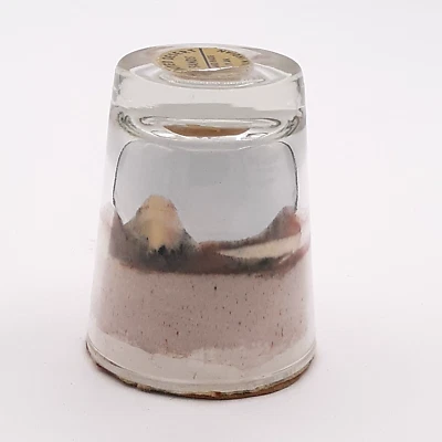 VTG Paper Weight American Indian Painted Desert Sands Art Glass Handmade 1970s - Image 1 of 4