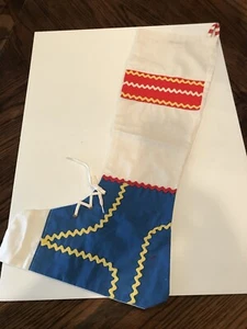 Vintage Christmas Stocking Extra Large Measures Handmade Tennis Shoe Style 2’x12 - Picture 1 of 3