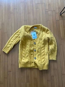 Mayoral Mustard Yellow Knit Cardigan - Kid's 4 - Picture 1 of 6
