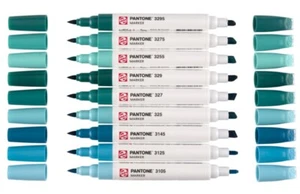 Royal Talens 9pk Pantone Dual Tip Sketch Art Markers Refill Ink Blue Green NEW - Picture 1 of 4