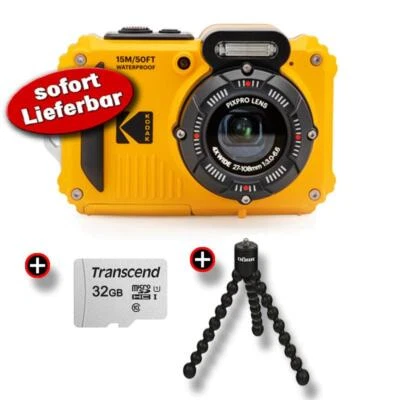 Kodak PIXPRO WPZ2 gelb Unterwasserkamera Top-Set - Bild 1 von 4