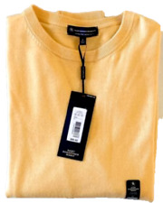 $89.50 Hart Schaffner Marx Men's Crew Sweater Merino Wool Med Yellow size L