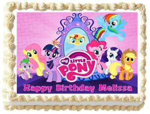 MY LITTLE PONY Edible Cake topper image Party Decoration - Picture 1 of 10